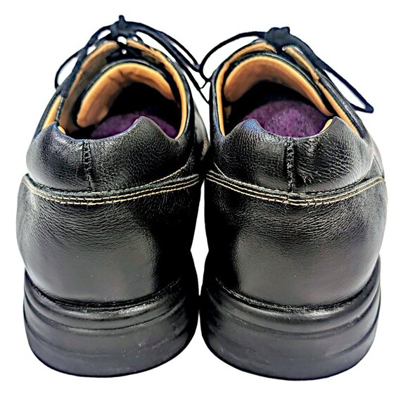 Johnston Murphy Shuler Bicycle Oxford Shoes Black Leather Men's 12 Sheepskin - Picture 6 of 11